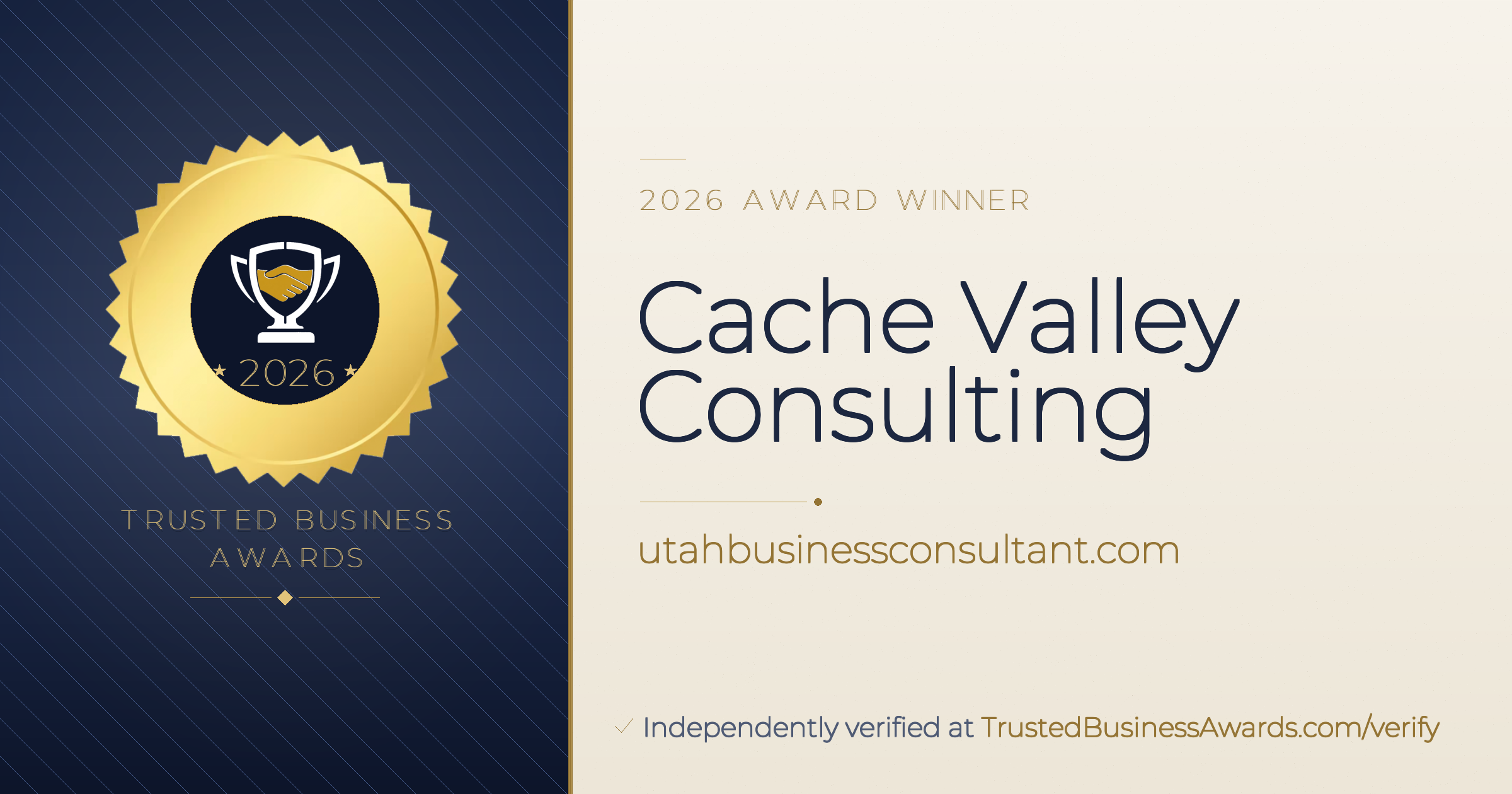 Cache Valley Consulting — 2026 Trusted Business Awards Winner