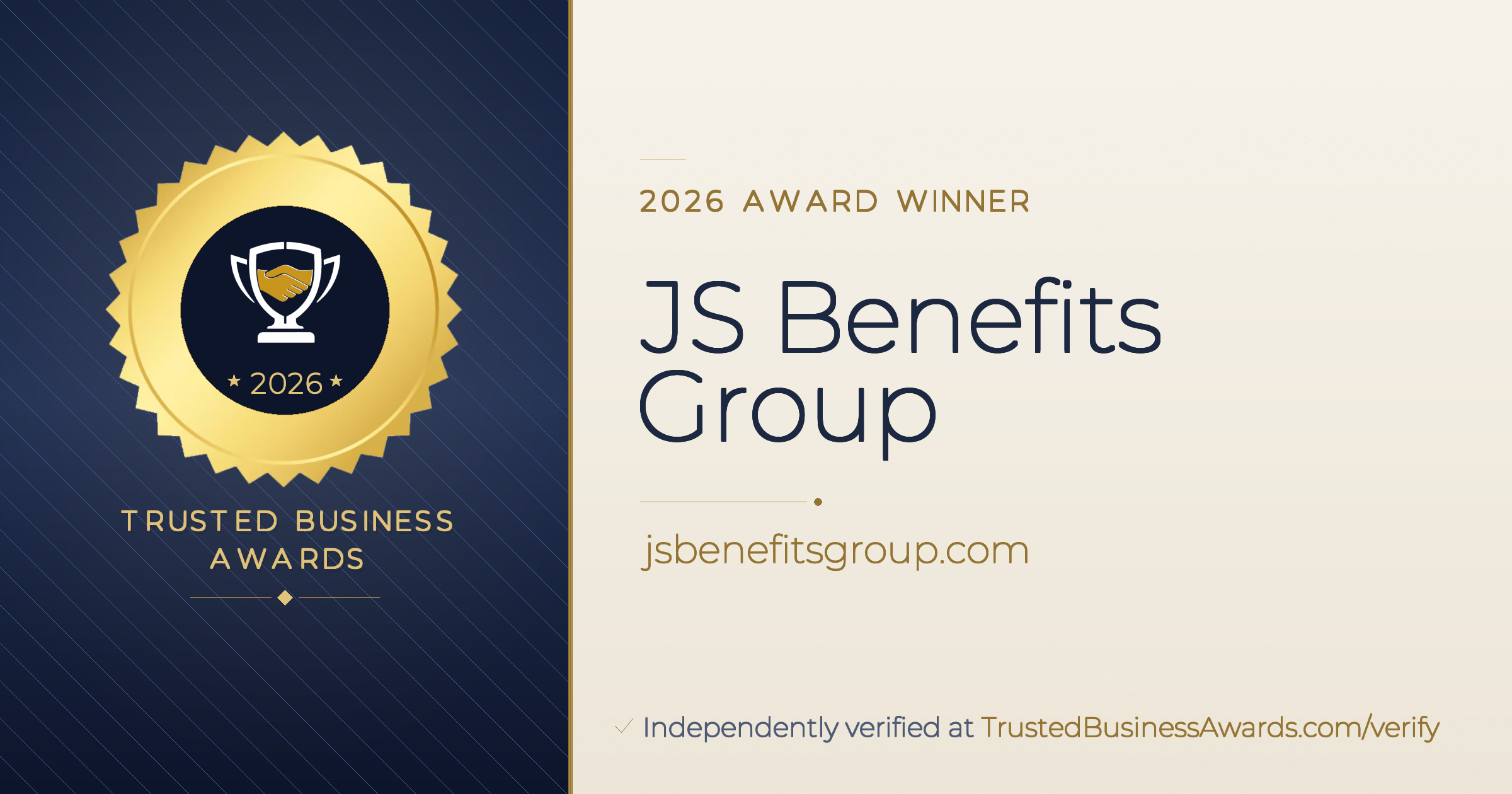 JS Benefits Group — 2026 Trusted Business Awards Winner
